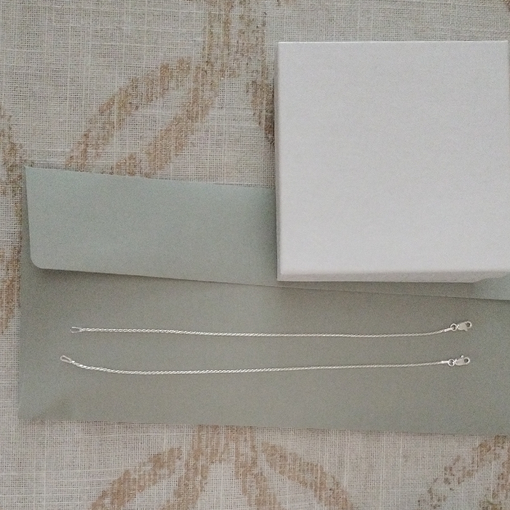 Elegant Silver Chain Bracelet Set .925